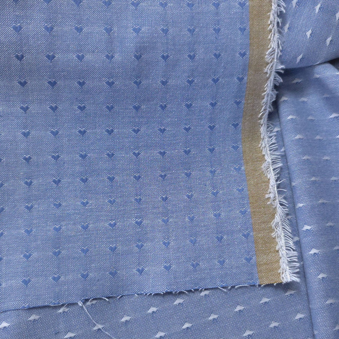 Yarn Dyed | 100% Cotton | Dobby Hearts | Alice Blue | Fableism