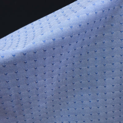 Yarn Dyed | 100% Cotton | Dobby Hearts | Alice Blue | Fableism