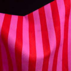 100% Cotton Canvas | Cherry Pop Stripes | Red & Pink | Les Tissées Exclusive