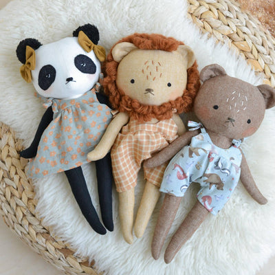 PDF Sewing Pattern | Bear, Lion, Panda Stuffed Animal | Mes Petites Lunes