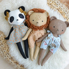 PDF Sewing Pattern | Bear, Lion, Panda Stuffed Animal | Mes Petites Lunes