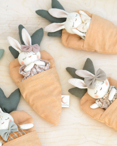 PDF Sewing Pattern | Bunny Stuffed Animal + Carrot Bed | Mes Petites Lunes 