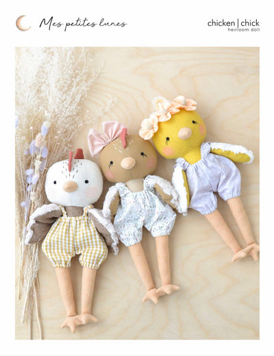 PDF Sewing Pattern | Chick / Chicken doll | Mes Petites Lunes