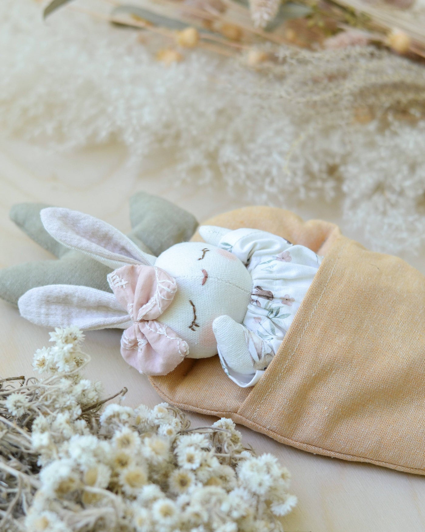 PDF Sewing Pattern | Bunny Stuffed Animal + Carrot Bed | Mes Petites Lunes 