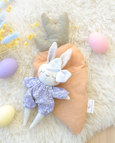 PDF Sewing Pattern | Bunny Stuffed Animal + Carrot Bed | Mes Petites Lunes 