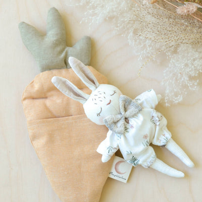 PDF Sewing Pattern | Bunny Stuffed Animal + Carrot Bed | Mes Petites Lunes 