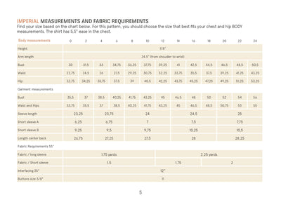Anna Shirt sewing pattern Wardrobe By Me