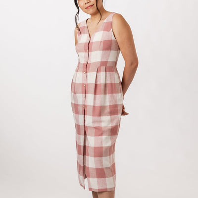 Asteri button down dress & vest