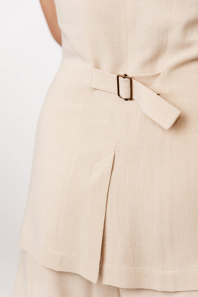 Asteri button down dress & vest