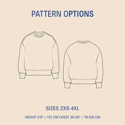 PDF Sewing Pattern | Boyfriend Sweater | Wardrobe by Me