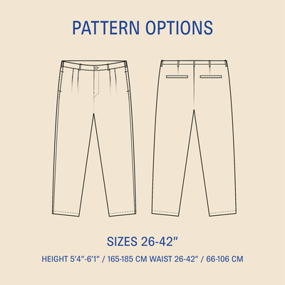 PDF Sewing Pattern | Men's Pleated Pants | Wardrobe by Me
