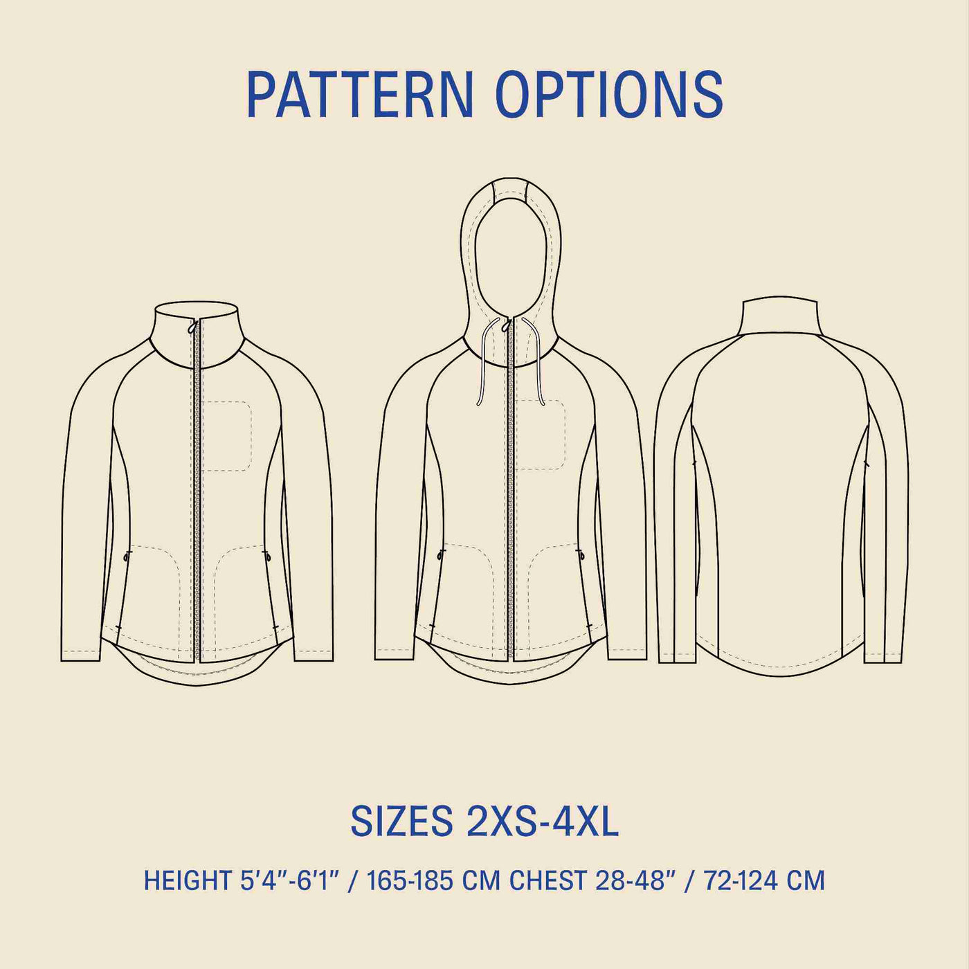 PDF Sewing Pattern | Men's Fleece Jacket | Wardrobe by Me