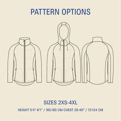 PDF Sewing Pattern | Men's Fleece Jacket | Wardrobe by Me