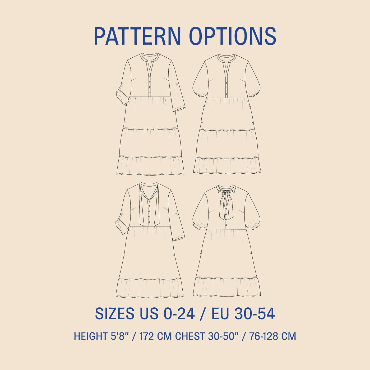 Freedom Dress Sewing Pattern | Tiered Woven Dress PDF – Les Tissées