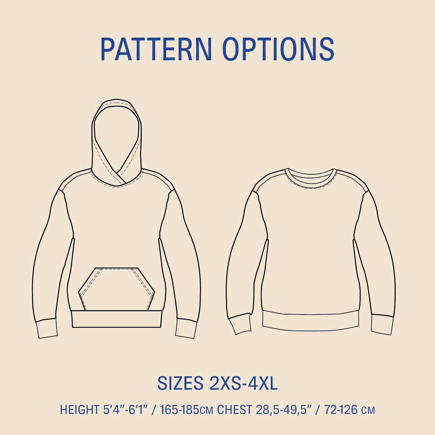 PDF Sewing Pattern | Hubert Hoodie | Wardrobe by Me