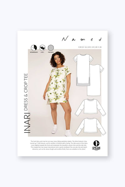 PDF Sewing Pattern | Inari Dress & Crop Tee | Named Clothing