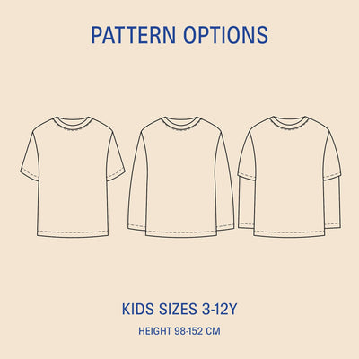 PDF Sewing Pattern | Kids T-shirt | Wardrobe by Me