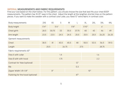 PDF Sewing Pattern | Zip Up Sweater | Unisex | Wardrobe by Me