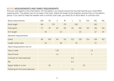 PDF Sewing Pattern | Zip Up Sweater | Unisex | Wardrobe by Me