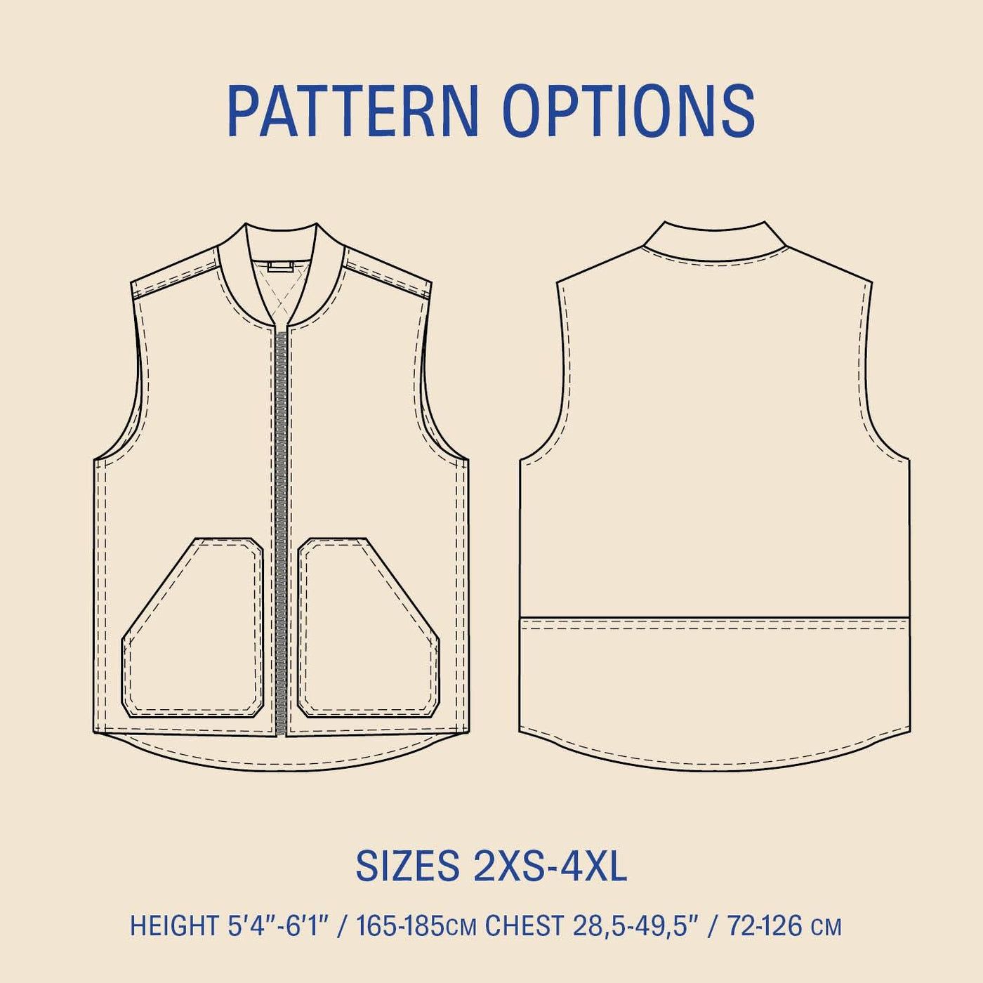 PDF Sewing Pattern | Ozark Vest | Wardrobe by Me