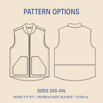 PDF Sewing Pattern | Ozark Vest | Wardrobe by Me