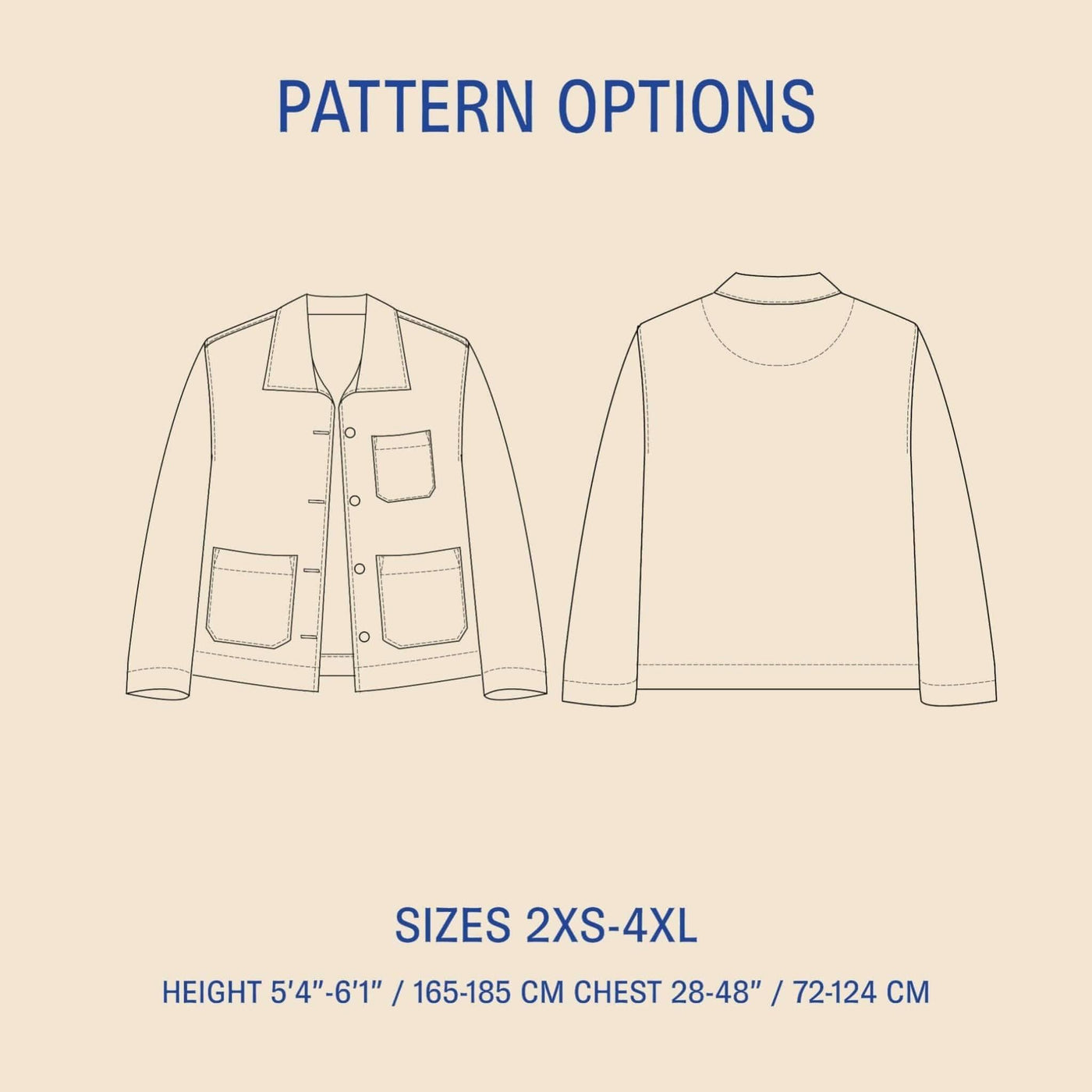 PDF Sewing Pattern | Painter Jacket | Unisex | Wardrobe by Me