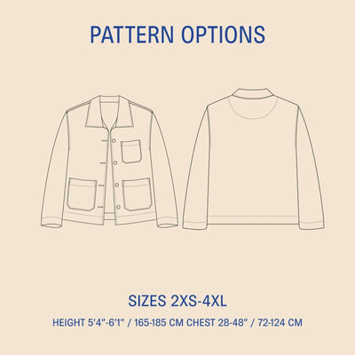 PDF Sewing Pattern | Painter Jacket | Unisex | Wardrobe by Me