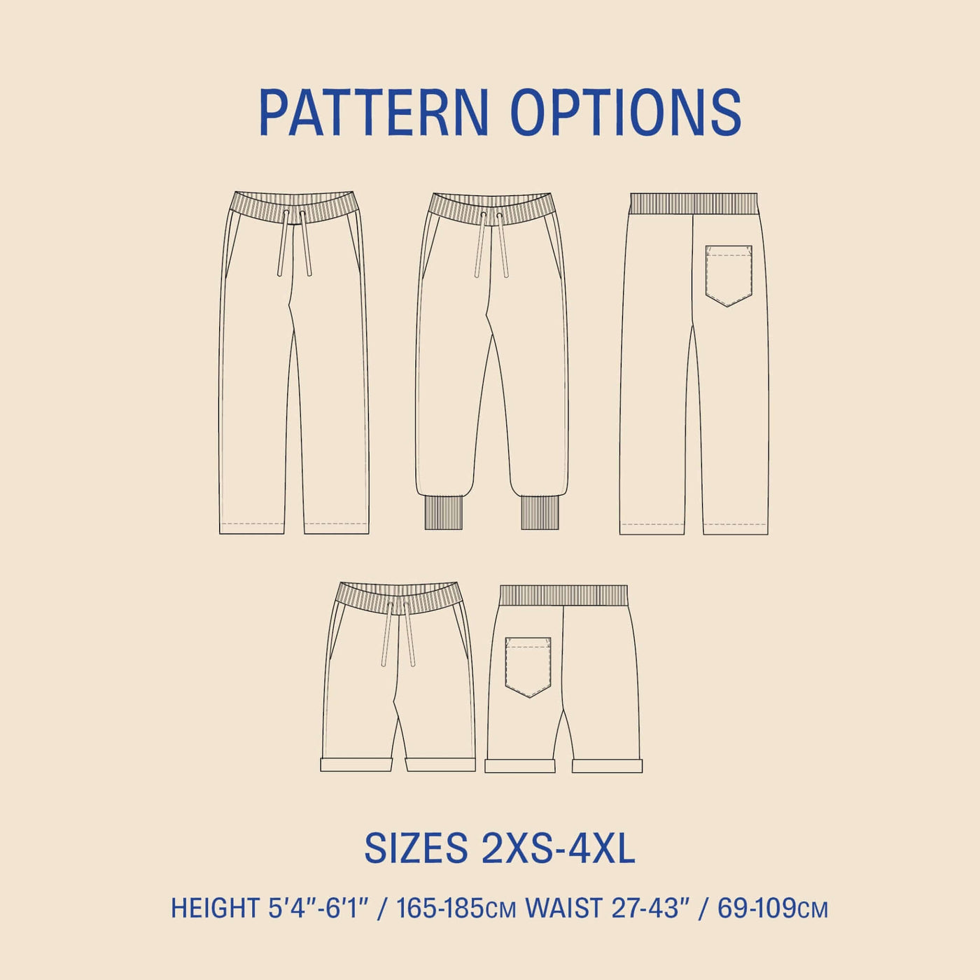 PDF Sewing Pattern | Sweatpants | Wardrobe by Me 