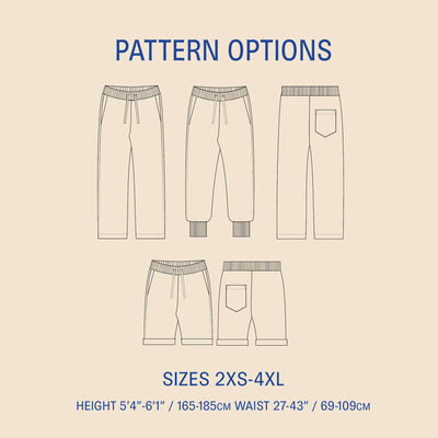 PDF Sewing Pattern | Sweatpants | Wardrobe by Me 