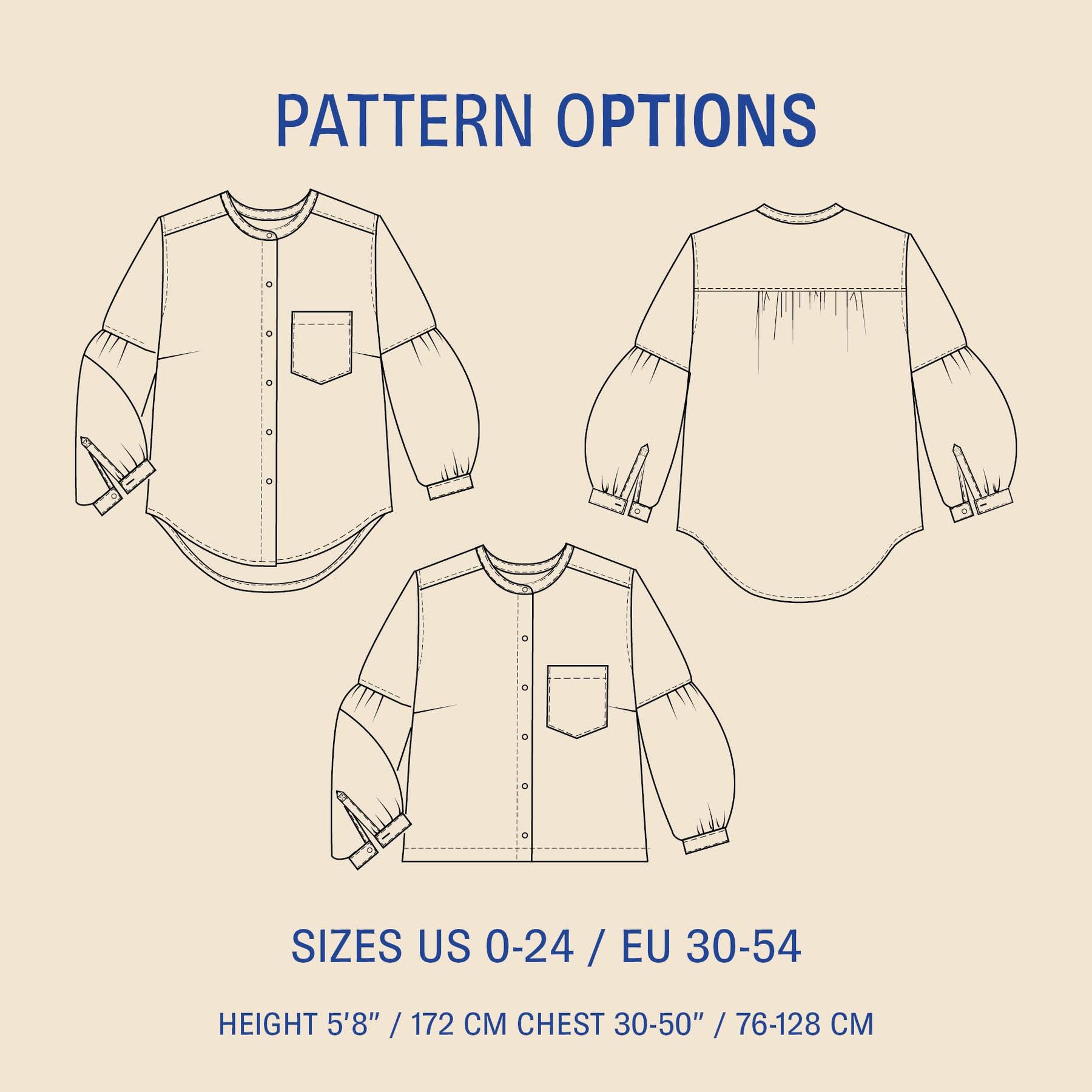Puff Pattern Modelling Puff Shirt Sewing Pattern (PDF) | Les Tissées