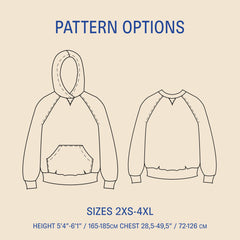 PDF Sewing Pattern | Rebel Hoodie | Unisex | Wardrobe by Me