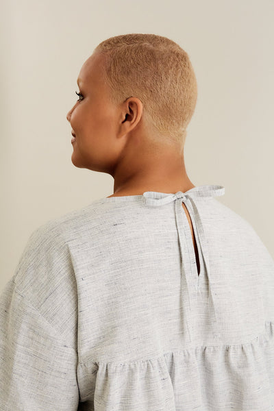 Blouse with a back vent sewing pattern