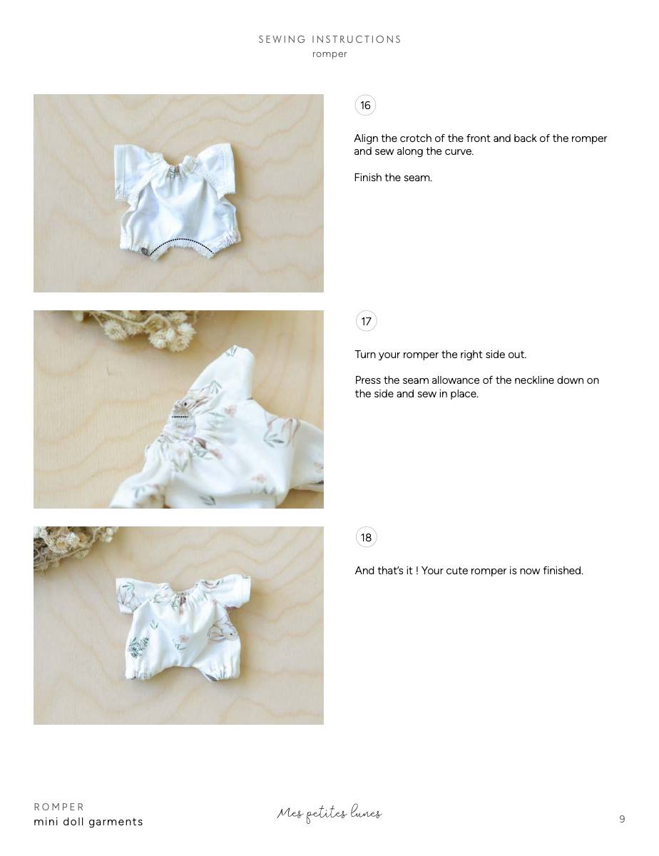 PDF Sewing Pattern | Bunny Stuffed Animal + Carrot Bed | Mes Petites Lunes 