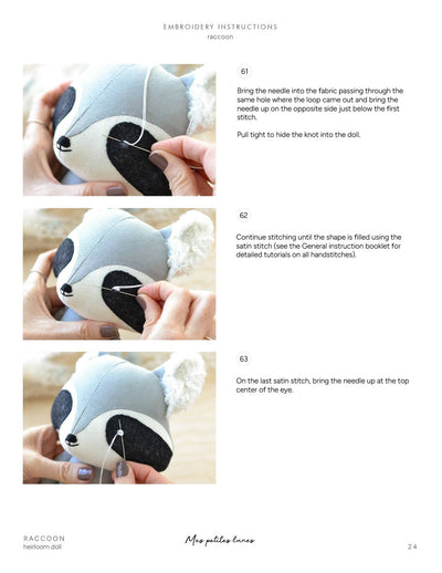 PDF Sewing Pattern | Raccoon | Mes Petites Lunes