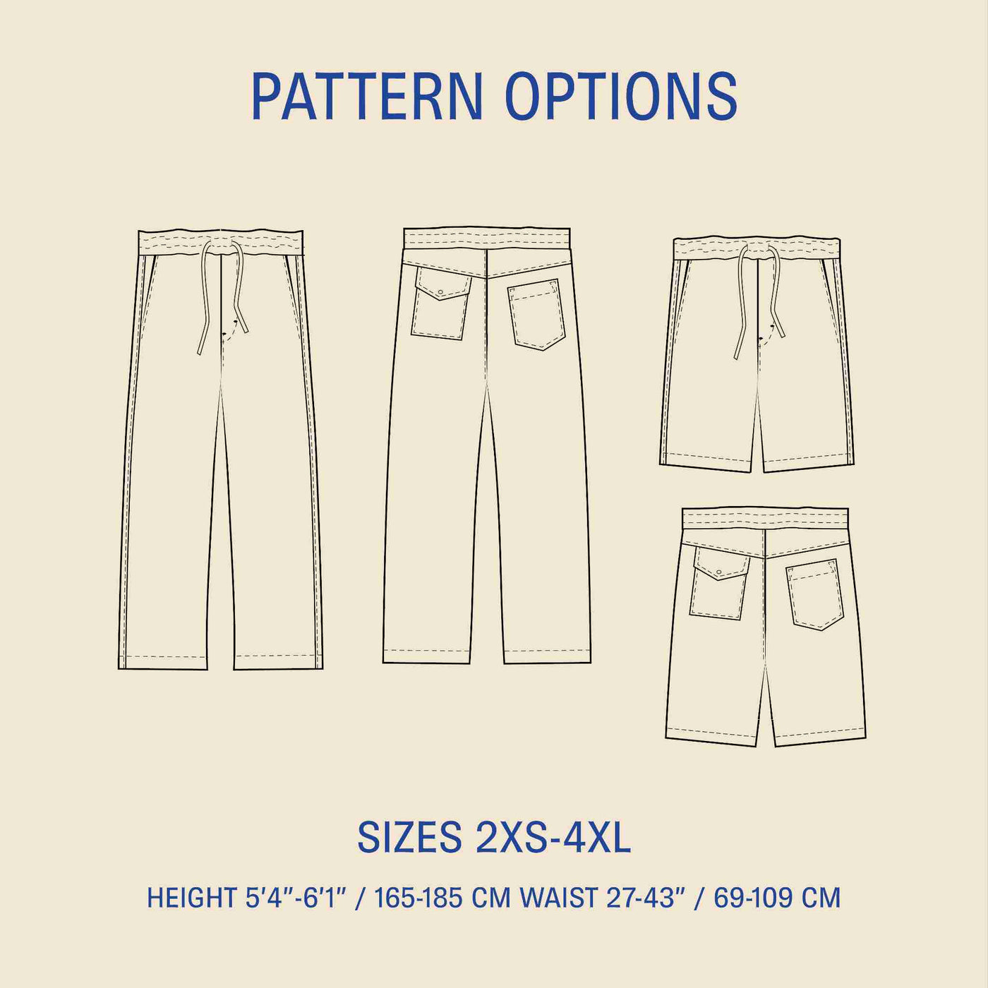 PDF Sewing Pattern | Summer pants | Wardrobe by Me