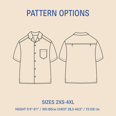 PDF Sewing Pattern | Tropical Shirt | Wardrobe by Me