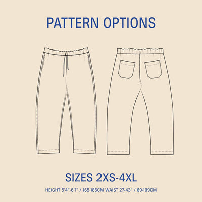 PDF Sewing Pattern | UNISEX Volume Pants | Wardrobe by Me