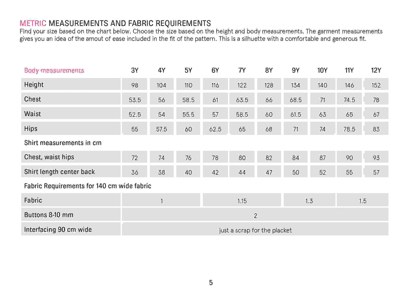 PDF Sewing Pattern | Kids Una Shirt | Wardrobe by Me