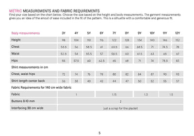 PDF Sewing Pattern | Kids Una Shirt | Wardrobe by Me