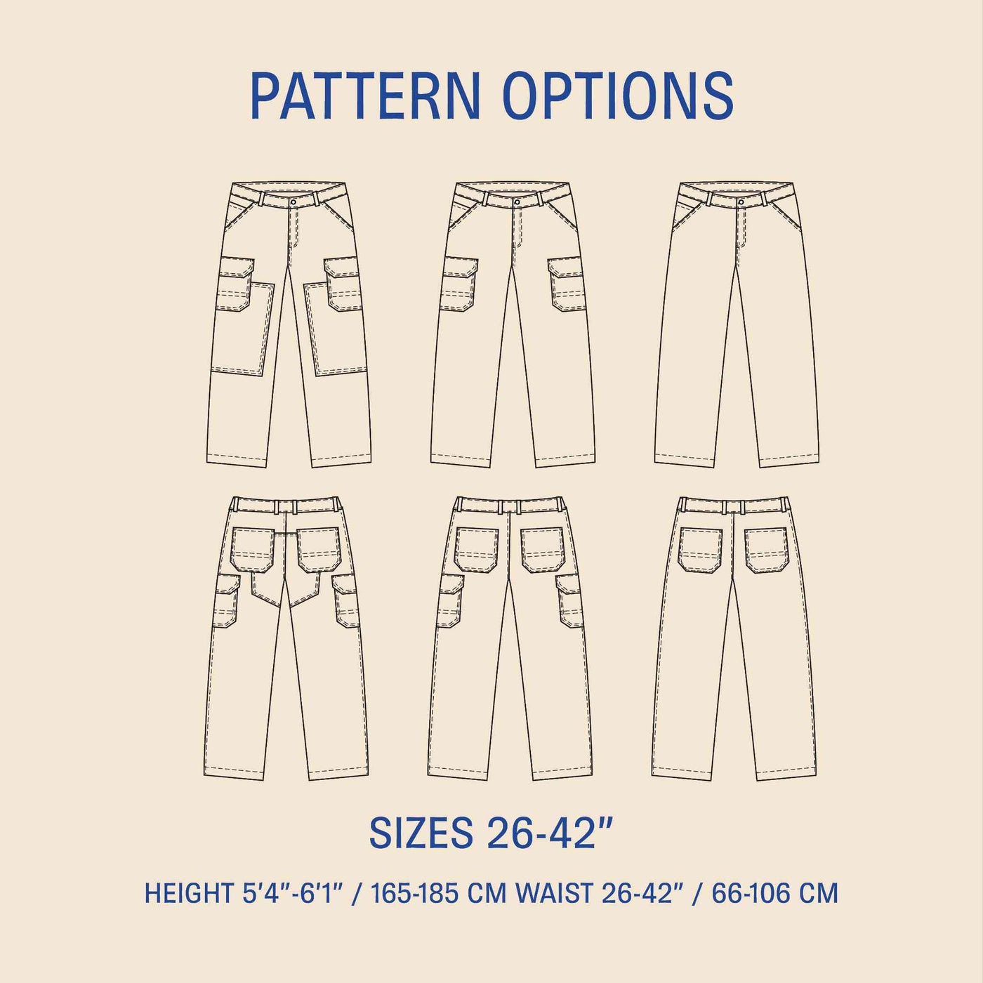 PDF Sewing Pattern | Wilderness pants | Unisex | Wardrobe by Me&nbsp;