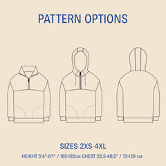 PDF Sewing Pattern | Zip Up Sweater | Unisex | Wardrobe by Me