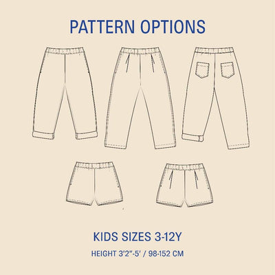PDF Sewing Pattern | Kids' Volume Pants | Wardrobe by Me