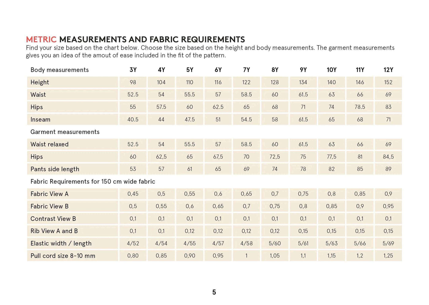 PDF Sewing Pattern | Kids Sweatpants | Wardrobe by Me
