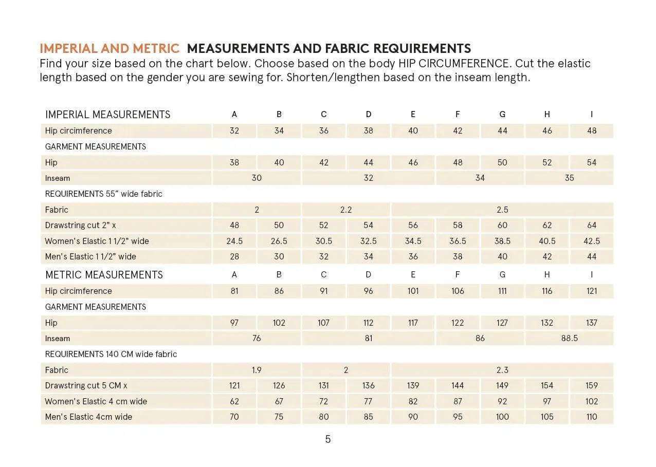 PDF Sewing Pattern | Pajama Pants | Wardrobe by Me