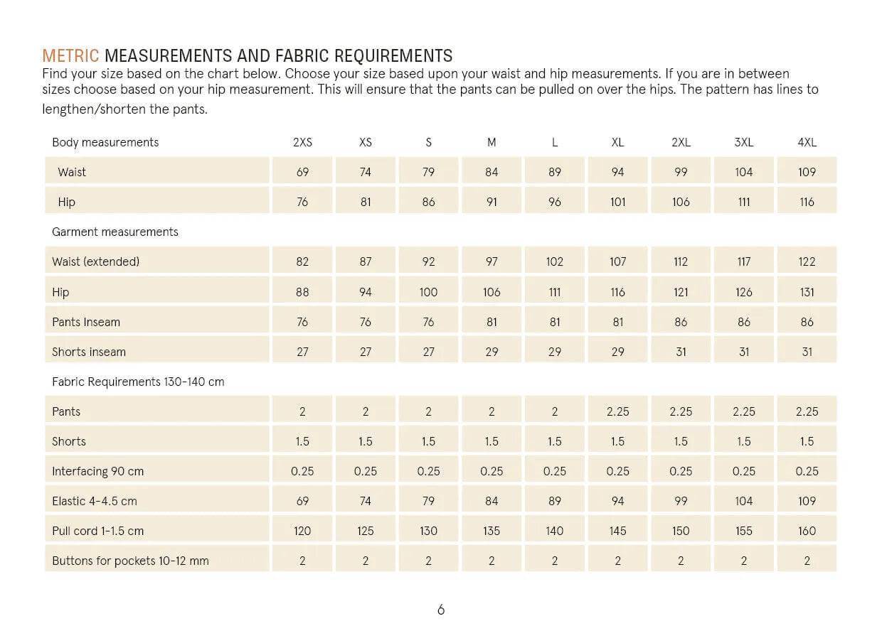 PDF Sewing Pattern | Summer pants | Wardrobe by Me