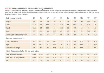 PDF Sewing Pattern | Kids T-shirt | Wardrobe by Me