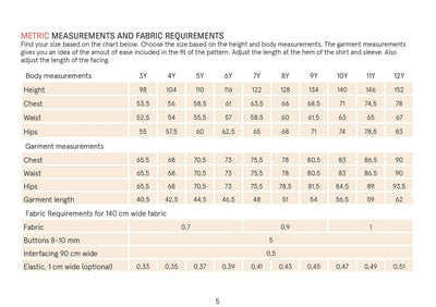 PDF Sewing Pattern | Kids Tropical Shirt | Wardrobe by Me