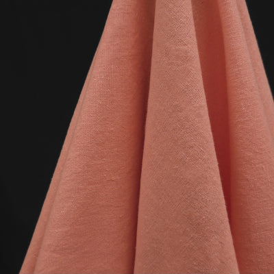Cotton Linen Blend Fabric | Coral