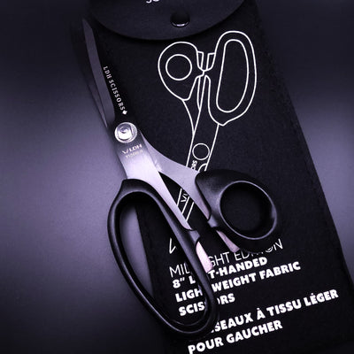 LDH | Midnight Edition | True Left-handed Lightweight Fabric Scissors | 8″ (20 cm)