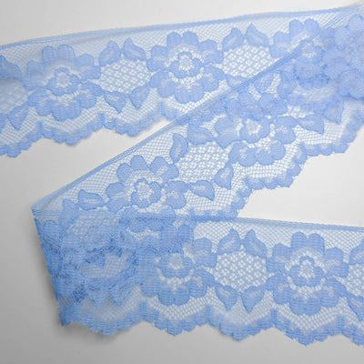 Lace Trim Ribbon | Light Blue | 5.4 cm - 2 1/8"